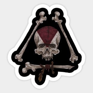 Tribal skull 1 Sticker